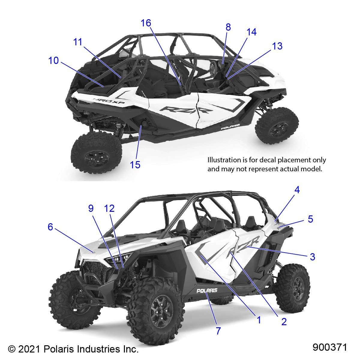 CARROSSERIE AUTOCOLLANTS POUR RZR PRO XP 4 ULTIMATE R01 2023