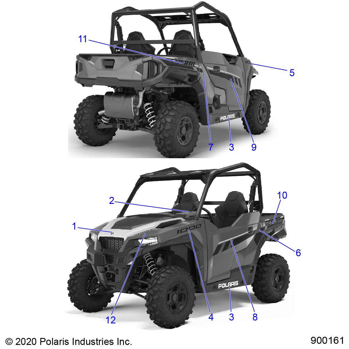 CARROSSERIE AUTOCOLLANTS POUR GENERAL 1000 SPORT EPS 2022