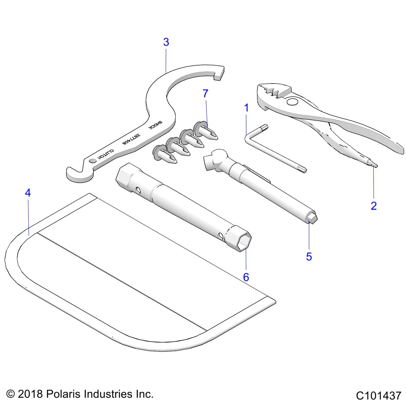 REFERENCES TROUSSE A OUTILS POUR SPORTSMAN XP 1000 S 55 2022