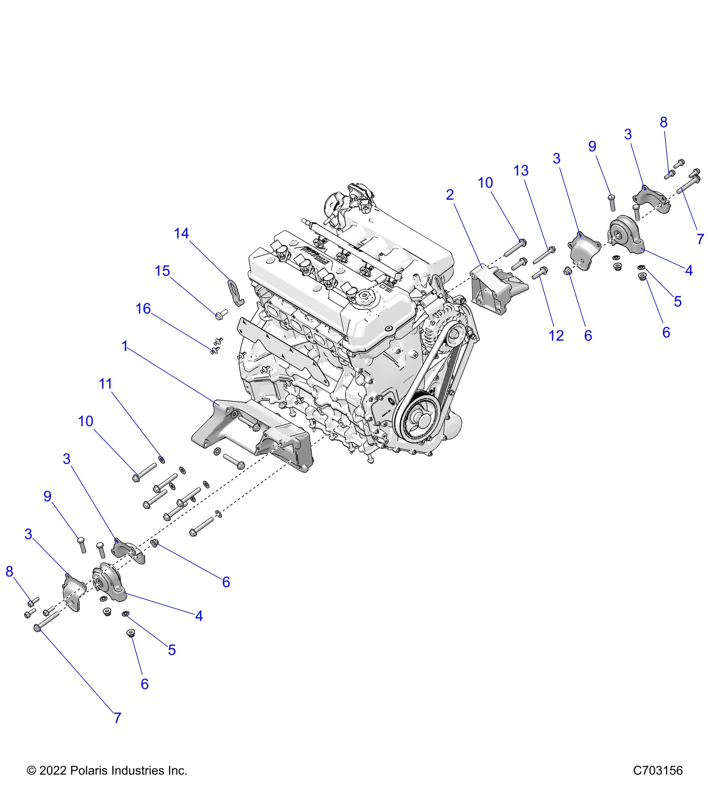MOTEUR MONTAGE POUR RZR PRO R SPORTPREMIUM 2022