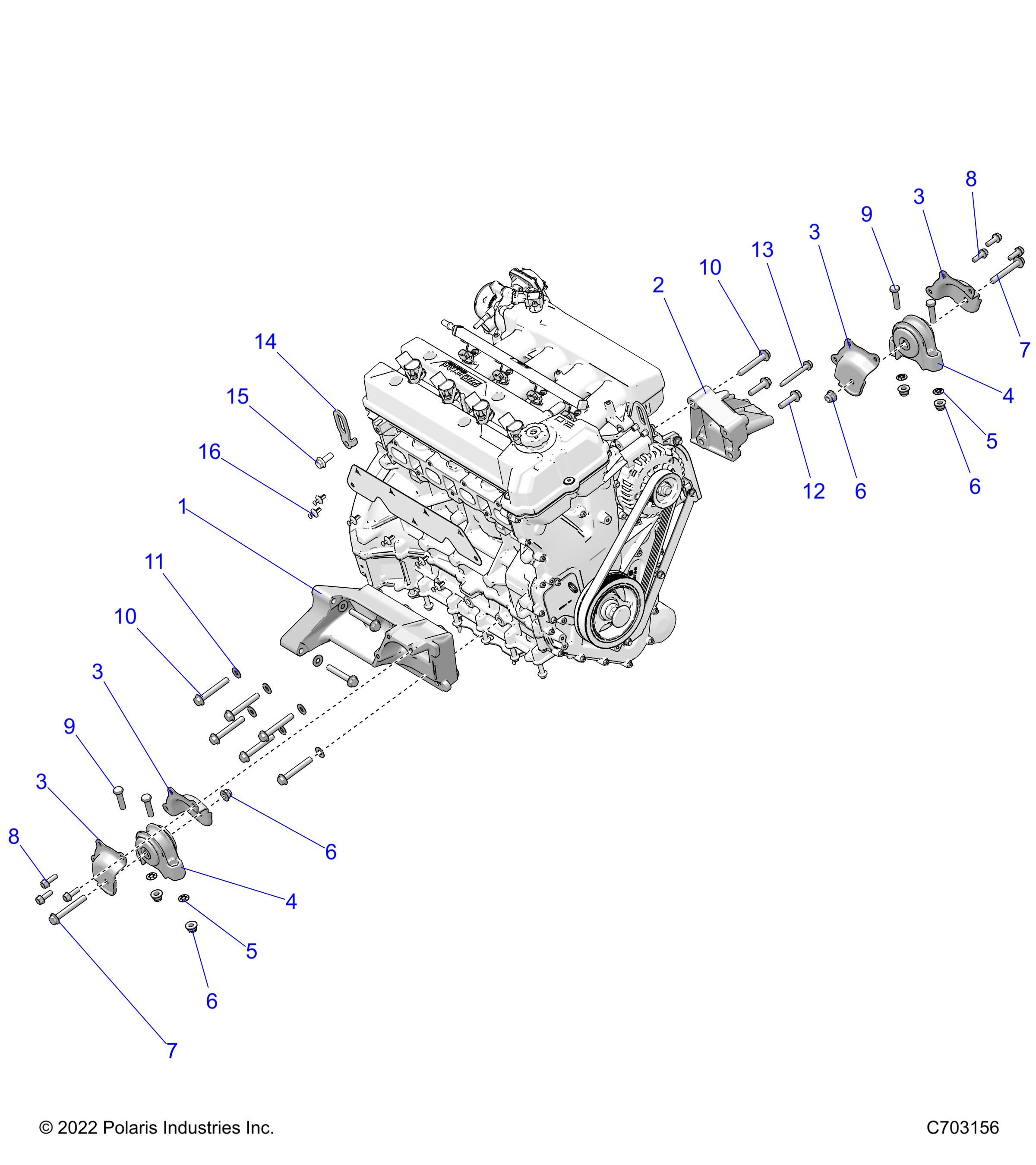 MOTEUR MONTAGE POUR RZR PRO R 4 SPORT R01 2023