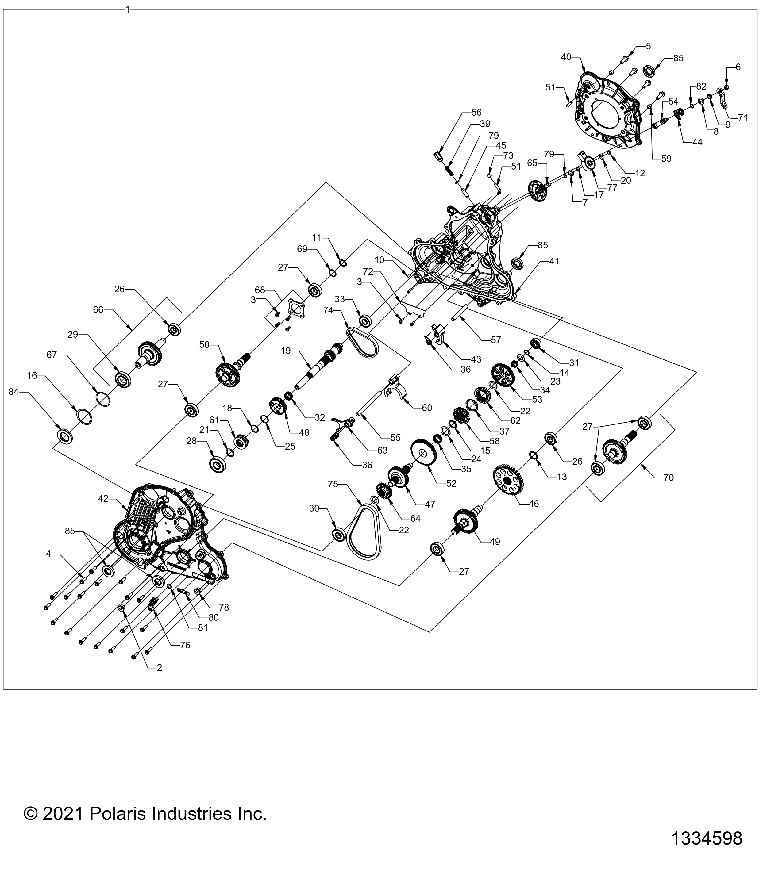 TRANSMISSION BOITE PRINCIPALE POUR SCRAMBLER XP 1000 EU 3PC 2022