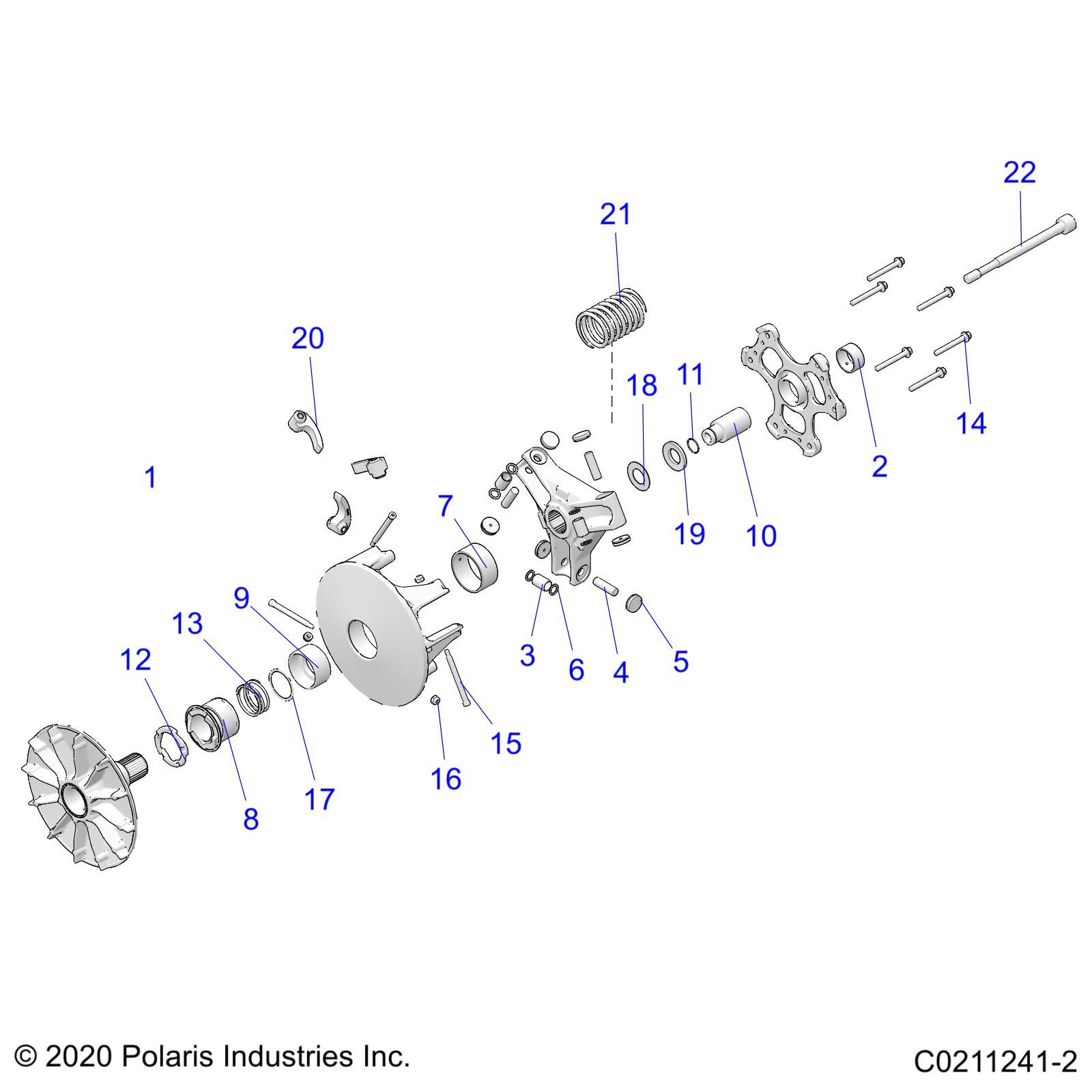 TRANSMISSION EMBRAYAGE PRIMAIRE POUR SPORTSMAN 570 EPS R01 2023