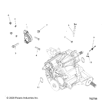 TRANSMISSION MONTAGE BOITE PRINCIPALE POUR RANGER 1000 XP CREW NSTR ULTIMATE TRAIL BOSS 2024