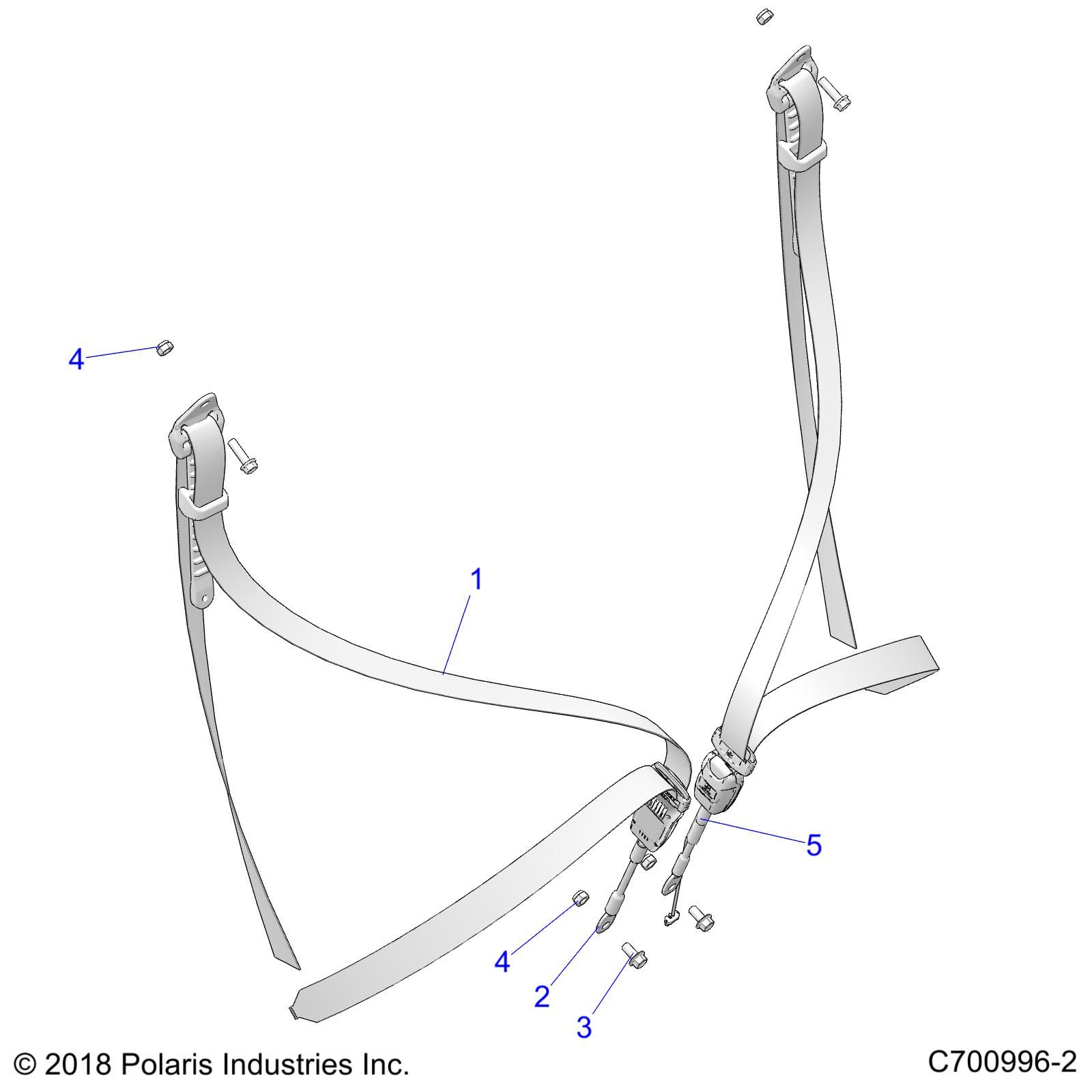 CARROSSERIE MONTAGE CEINTURE DE SECURITE POUR RZR XP 1000 HIGH LIFTER 2021