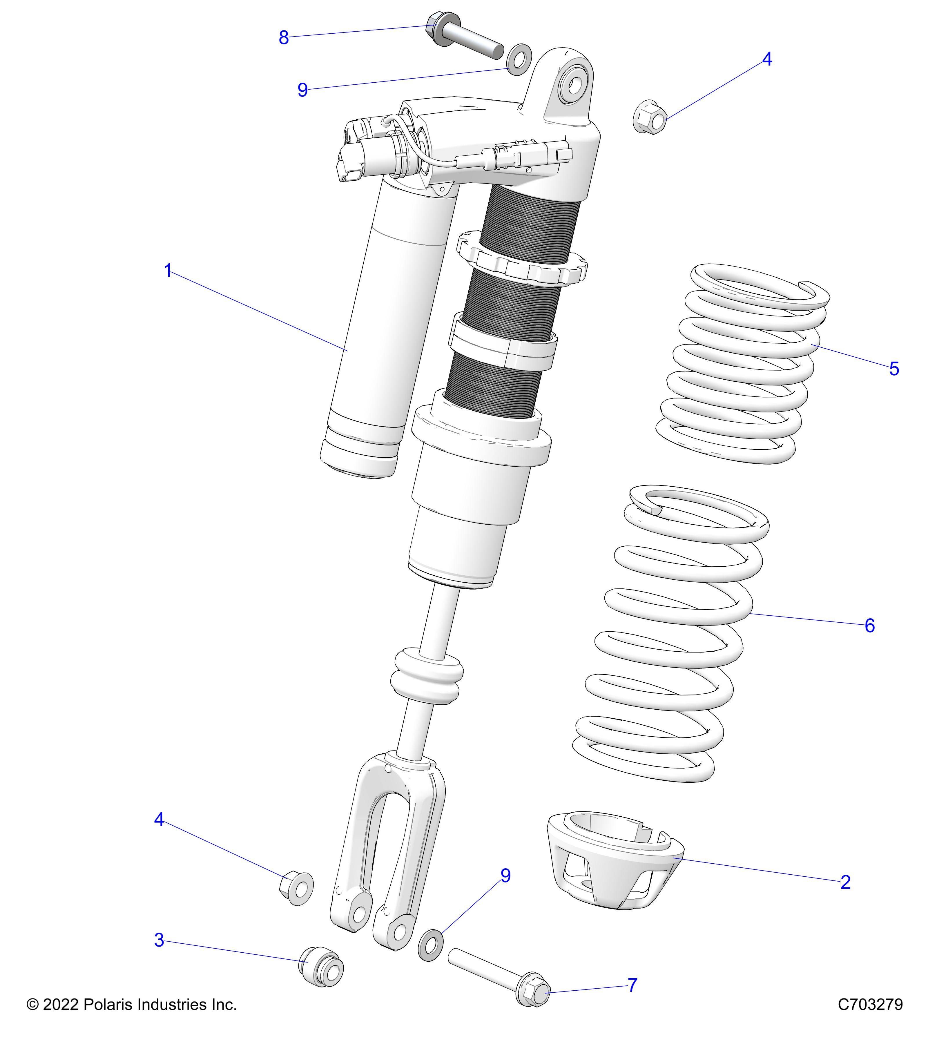 SUSPENSION FRONT SHOCK MOUNTING POUR RZR PRO R 4 ULTIMATE TLD 2023