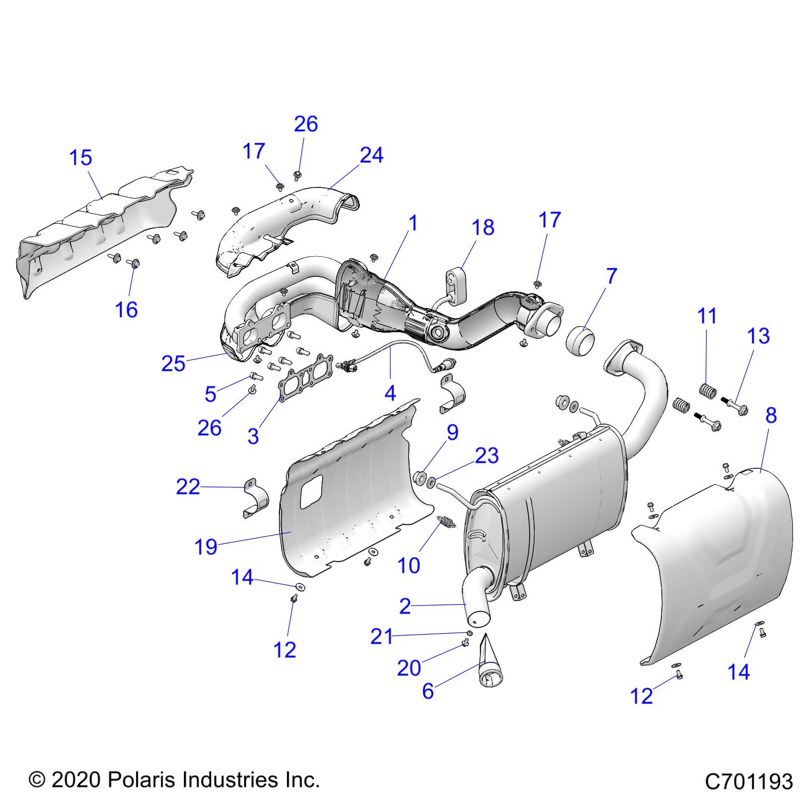 MOTEUR SYSTEME DECHAPPEMENT POUR RANGER CREW XP 1000 NSTR 2022