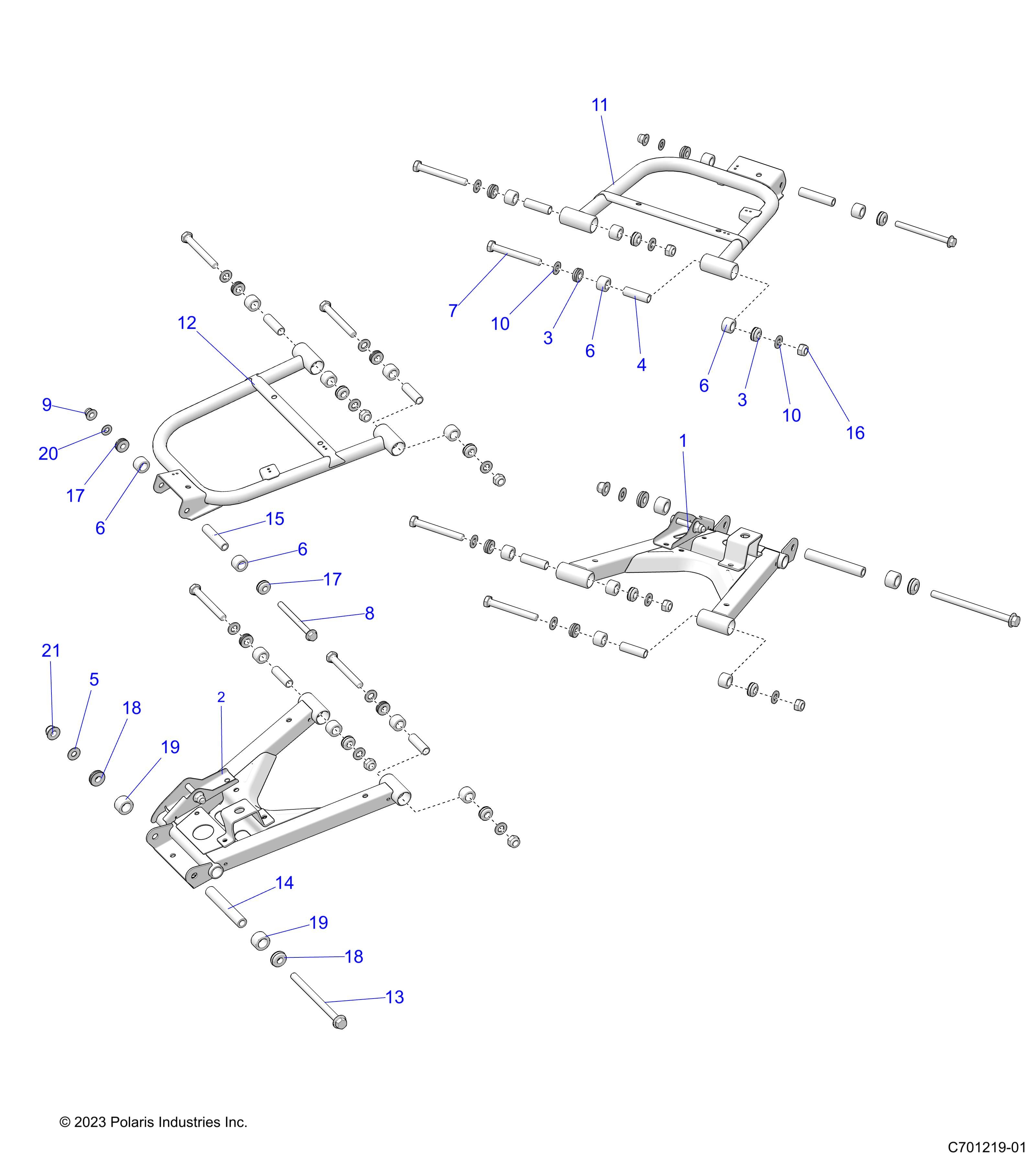 SUSPENSION REAR CONTROL ARMS POUR RANGER EV FULLSIZE PREMIUM R01 2023