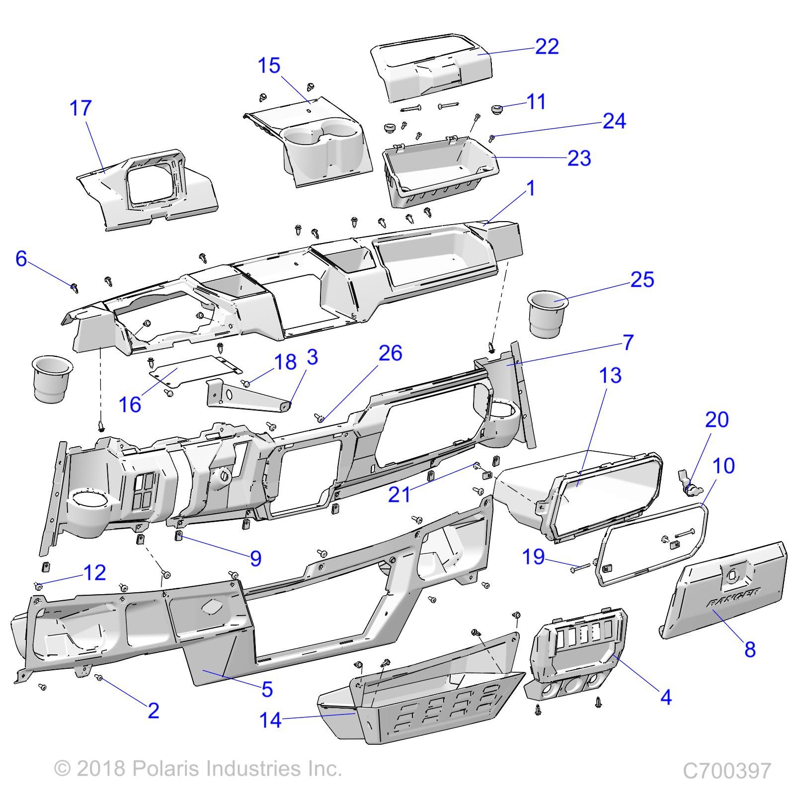 CARROSSERIE TABLEAU DE BORDS POUR RANGER 902D ISRL TRACTOR 2022