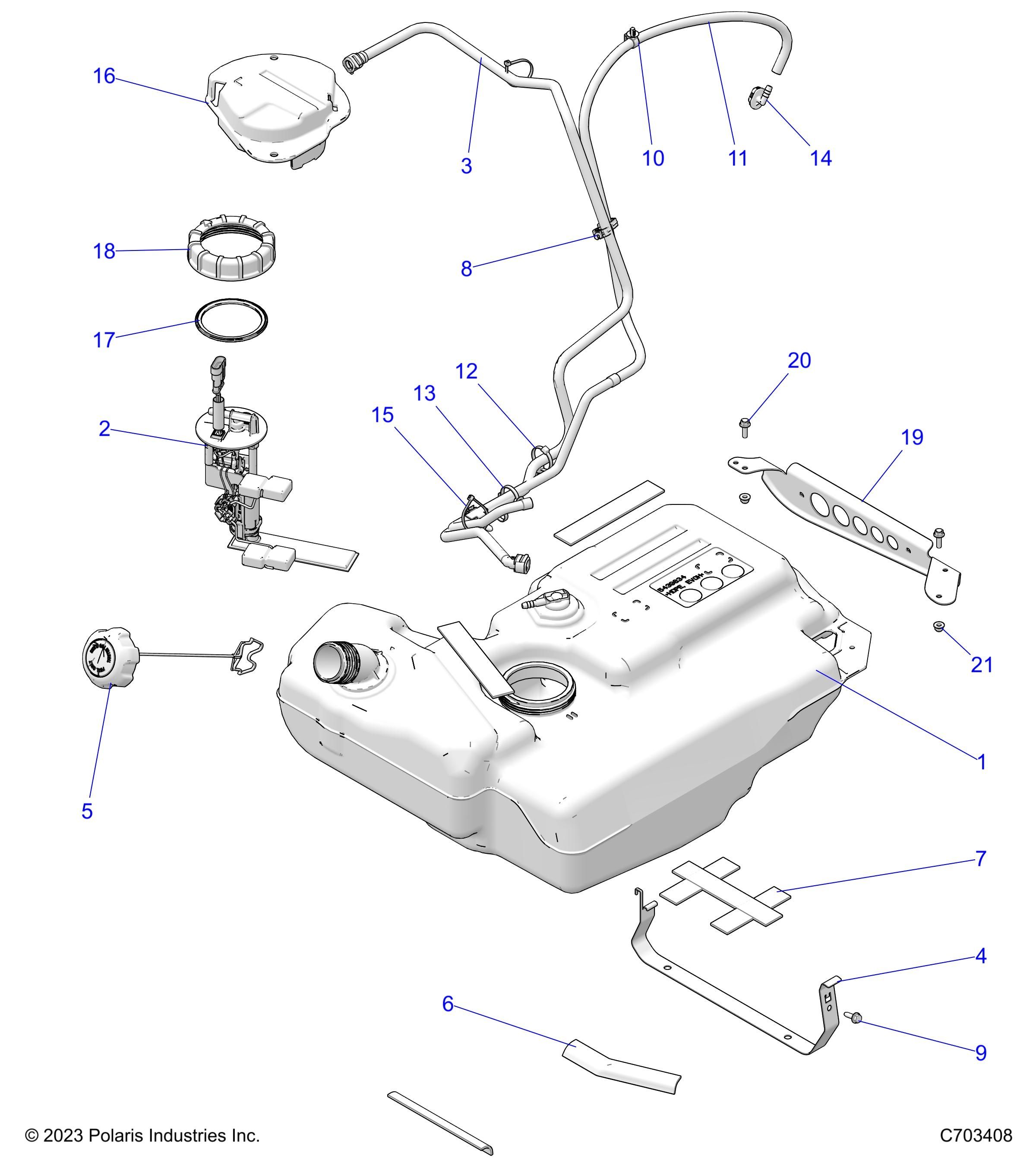 MOTEUR CIRCUIT DE CARBURANT RESERVOIR EVAP POUR RZR TRAIL S 1000 ULTIMATE 2024