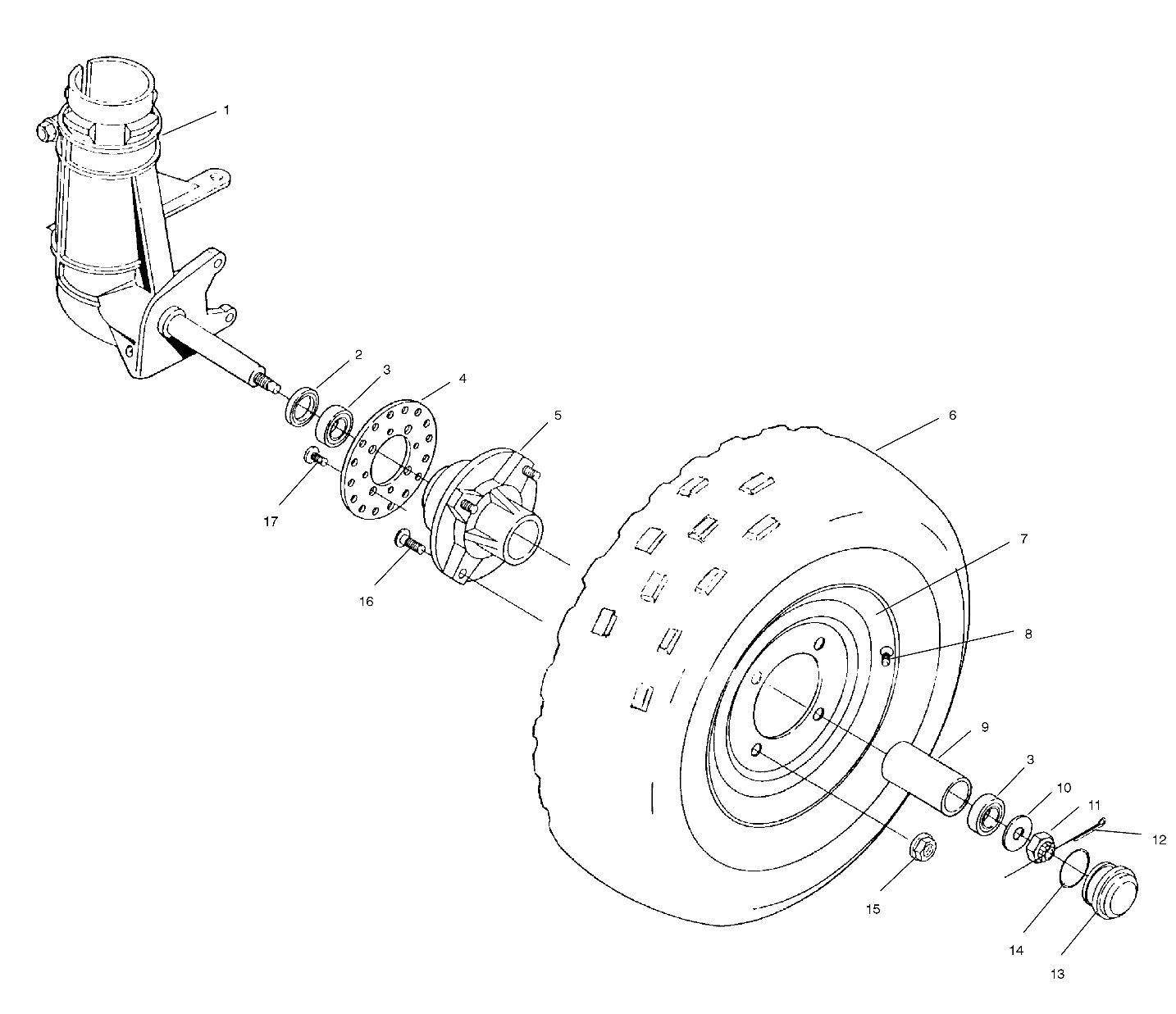 ROUES ROUE AVANT POUR 250 2X4 1993