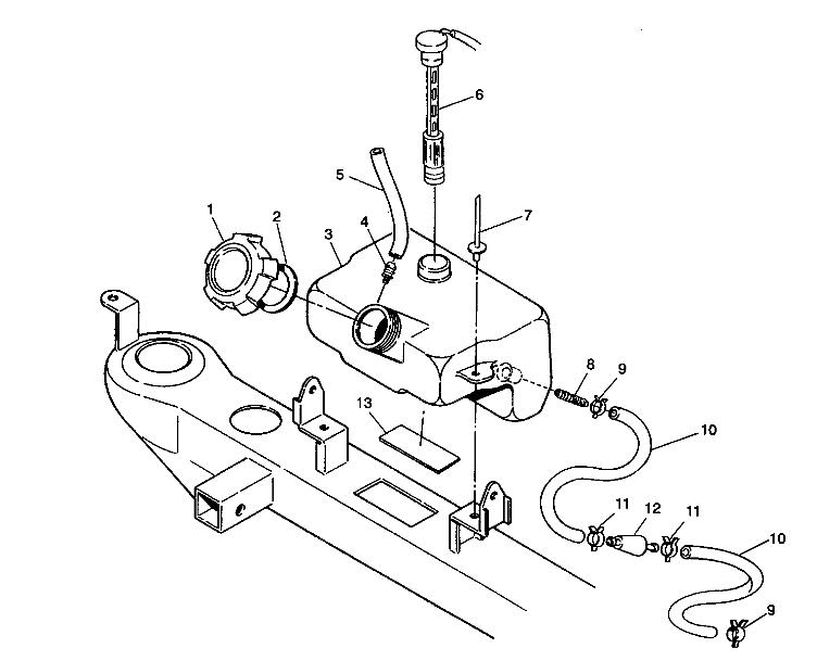 CARROSSERIE RESERVOIR DHUILE POUR 350L 2X4 1993