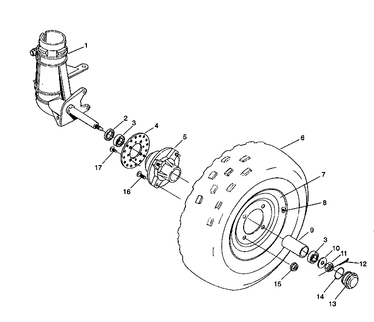 ROUES ROUE AVANT POUR 350L 2X4 1993