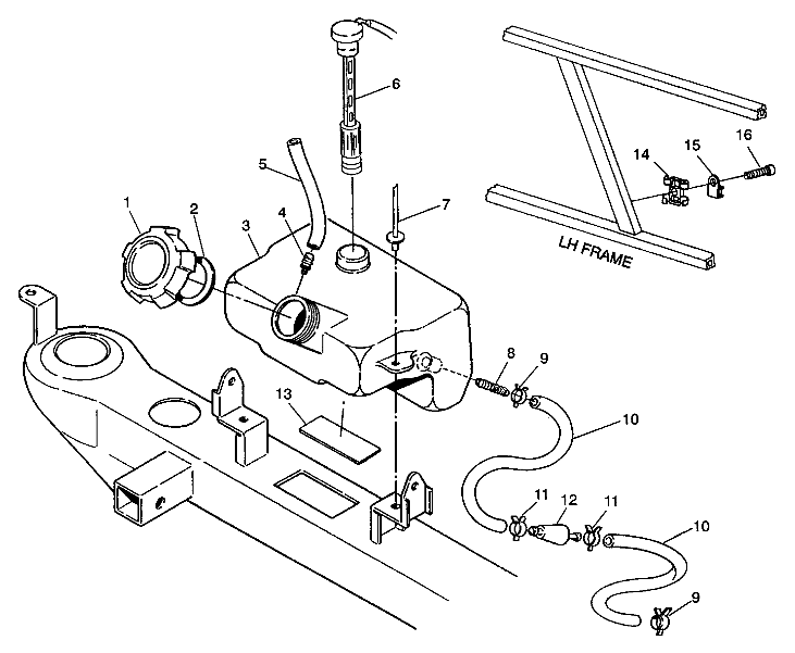 CARROSSERIE RESERVOIR DHUILE POUR EURO 350L 6X6 1993