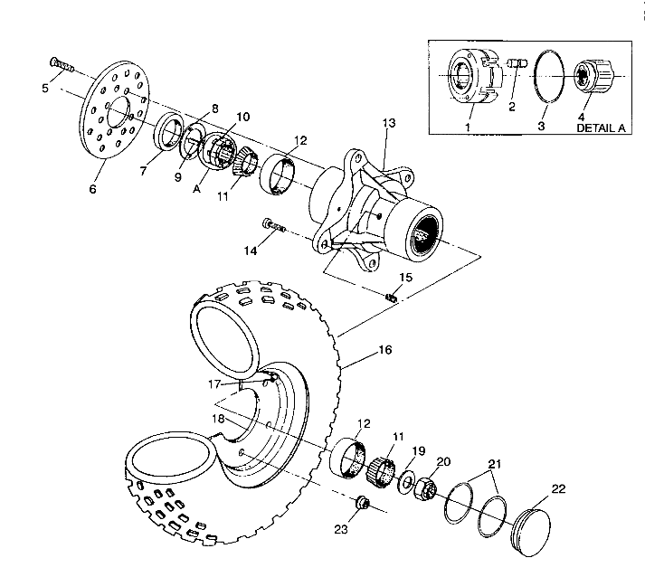 ROUES ROUE AVANT POUR 250 6X6 1993