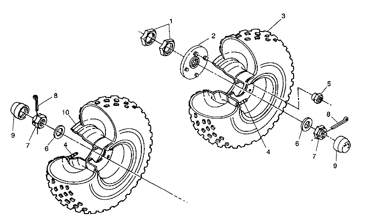 ROUES ROUE INTERMEDIAIRE POUR 250 6X6 1993