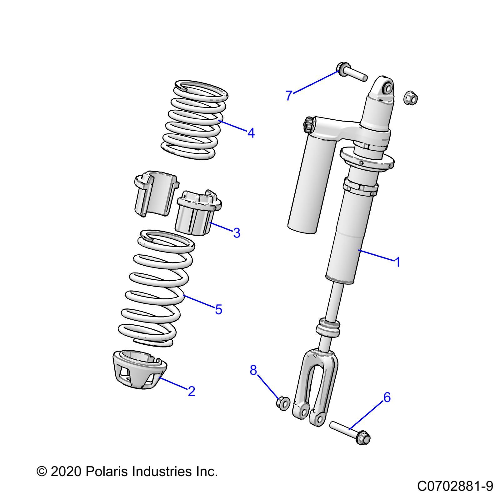 SUSPENSION FRONT SHOCK MOUNTING POUR RZR PRO R RC 2023
