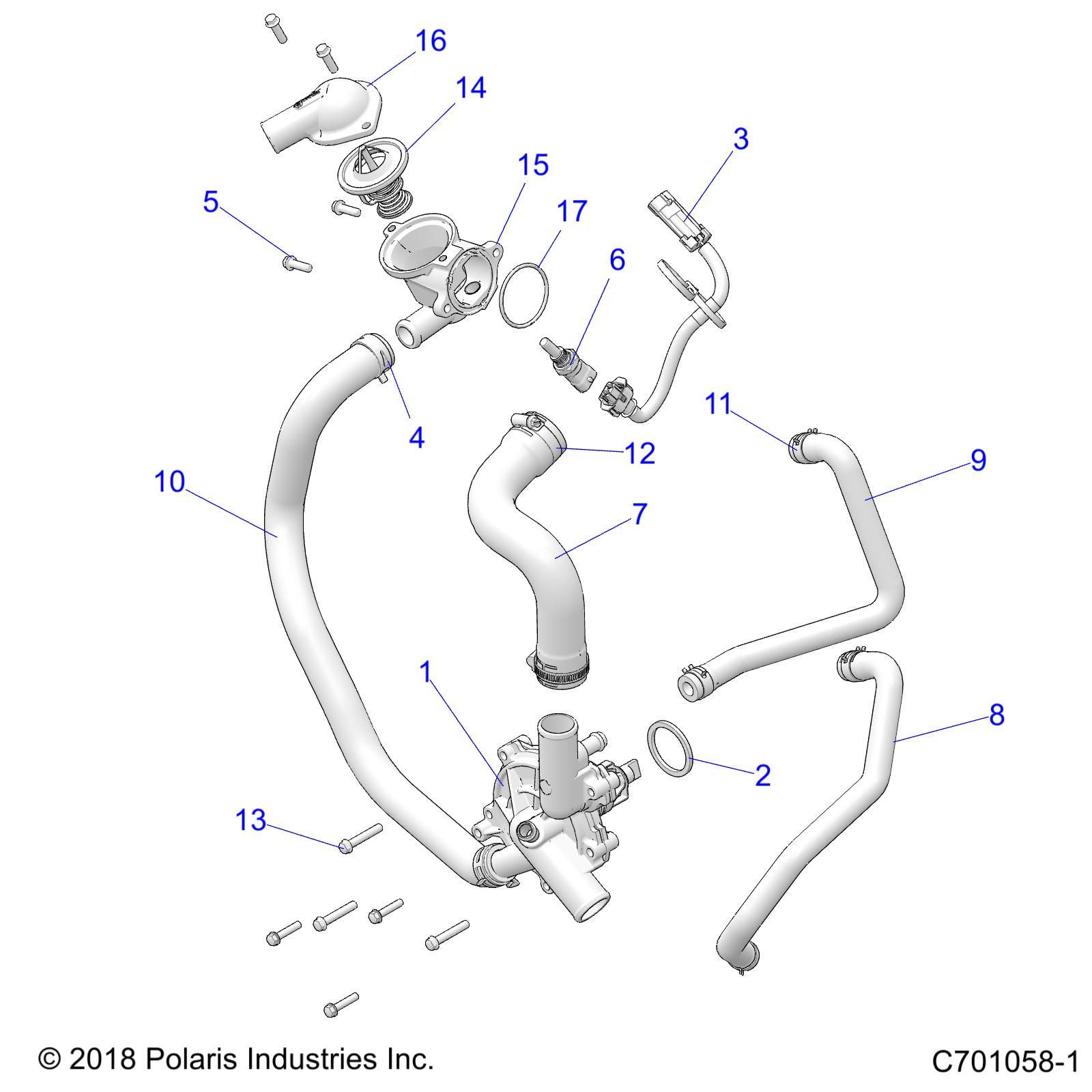 MOTEUR POMPE A EAU ET BYPASS POUR RZR TURBO S 2020