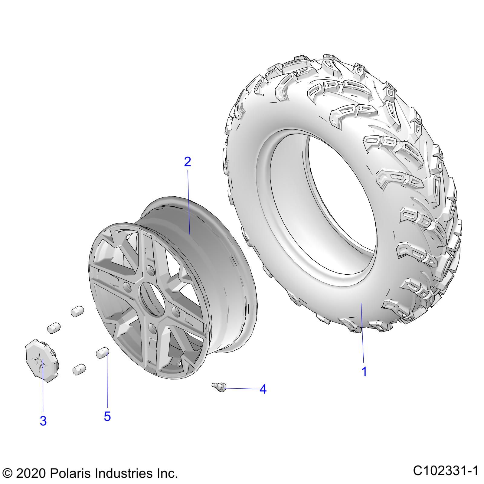 ROUES POUR SPORTSMAN 850 EPS 48 R01 2023