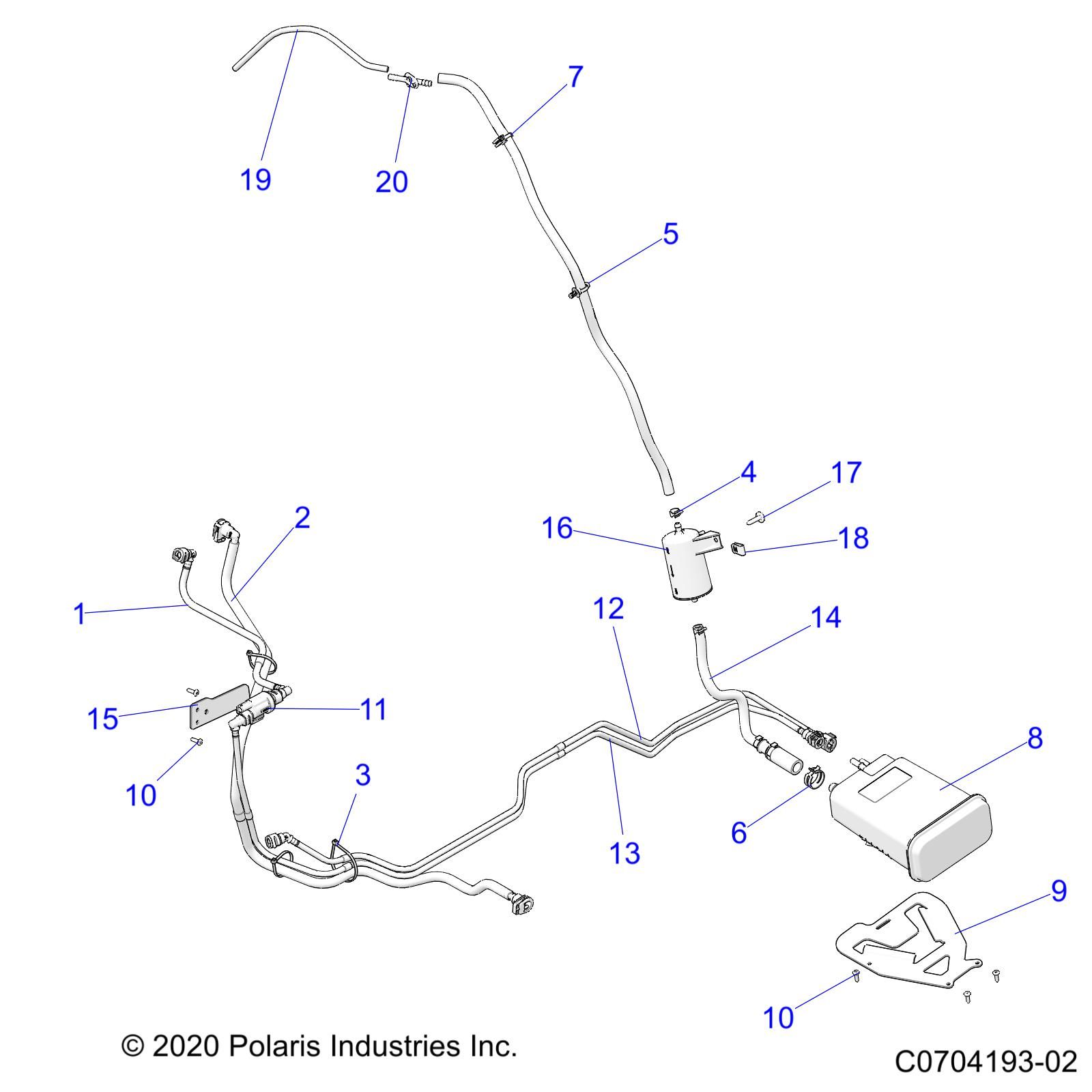 FUEL SYSTEM FUEL LINES EVAP POUR RZR PRO R4 DYNAMIX 2022