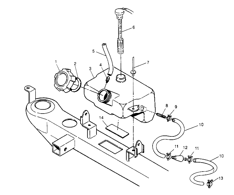 CARROSSERIE RESERVOIR DHUILE POUR 400L 2X4 1994