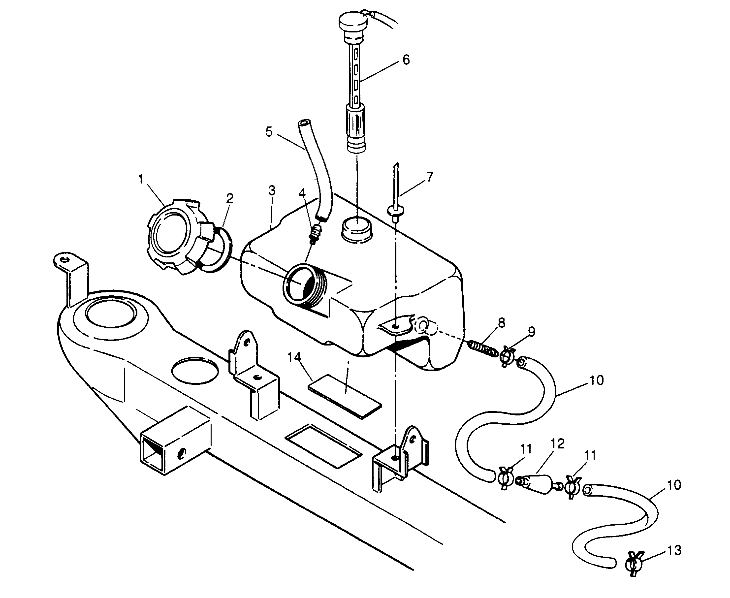 CARROSSERIE RESERVOIR DHUILE POUR 300 4X4 1994