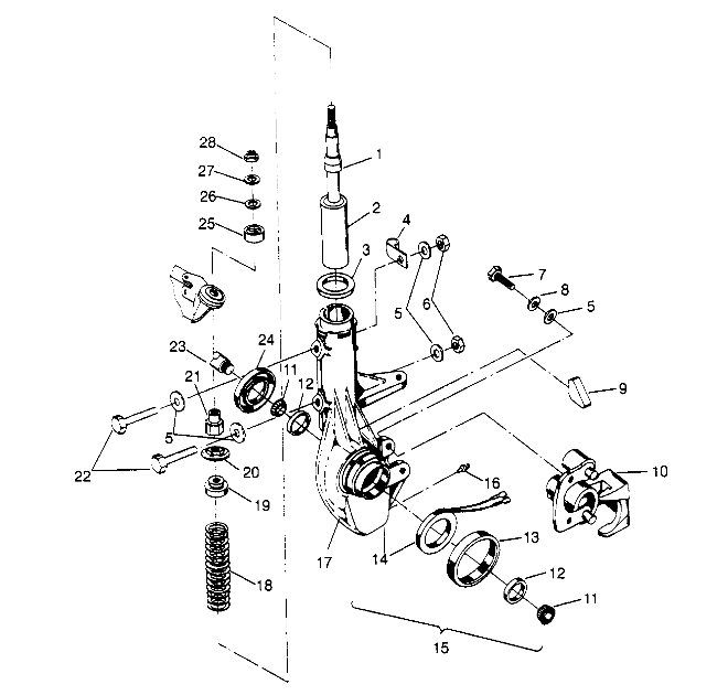 SUSPENSION ASSEMBLAGE AMORTISSEUR AVANT POUR 300 4X4 1994