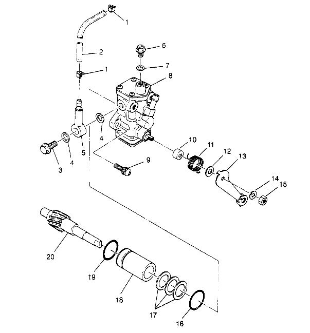 CARROSSERIE POMPE A HUILE POUR 300 6X6 1994