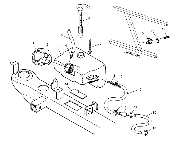 CARROSSERIE RESERVOIR DHUILE POUR 400L 6X6 1994