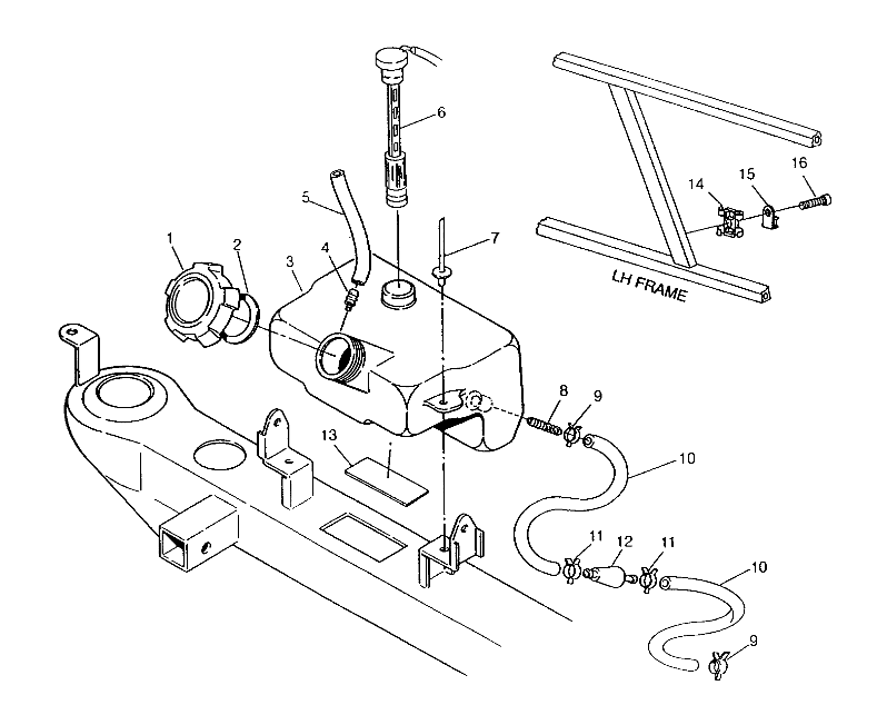 CARROSSERIE RESERVOIR DHUILE POUR NORWEGIAN 400L 6X6 1994