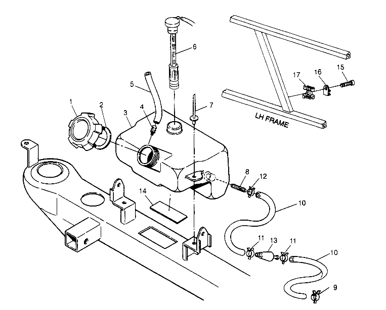 CARROSSERIE RESERVOIR DHUILE POUR SPORTSMAN 4X4 1994