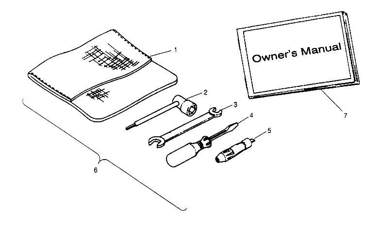 REFERENCES TROUSSE A OUTILS POUR SPORTSMAN 4X4 1994