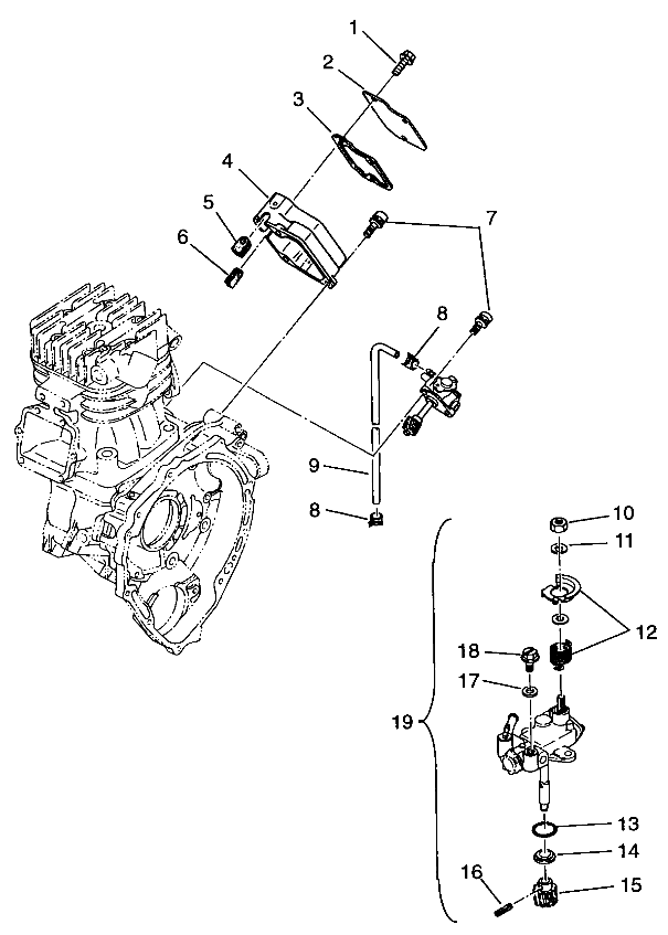 CARROSSERIE POMPE A HUILE POUR SPORTSMAN 4X4 1994
