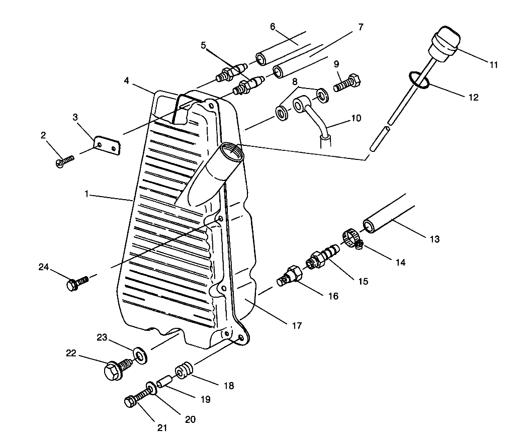 CARROSSERIE RESERVOIR DHUILE POUR MAGNUM 2X4 1995