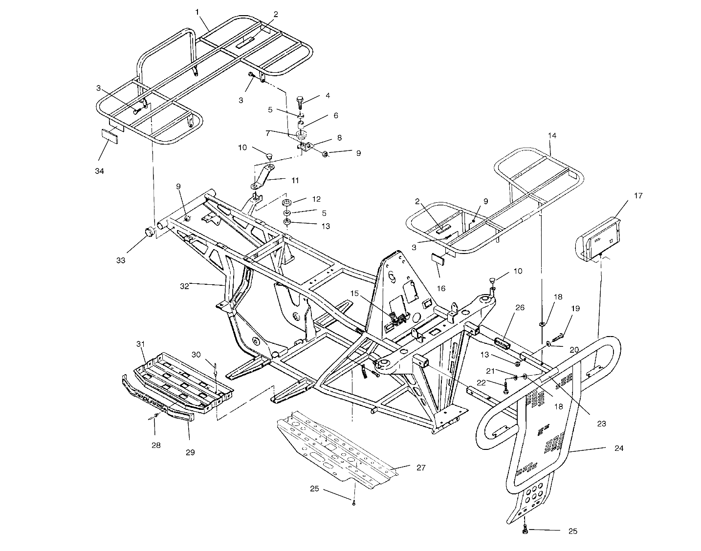 CARROSSERIE PARE CHOCMONTAGE RACK POUR MAGNUM 4X4 1995
