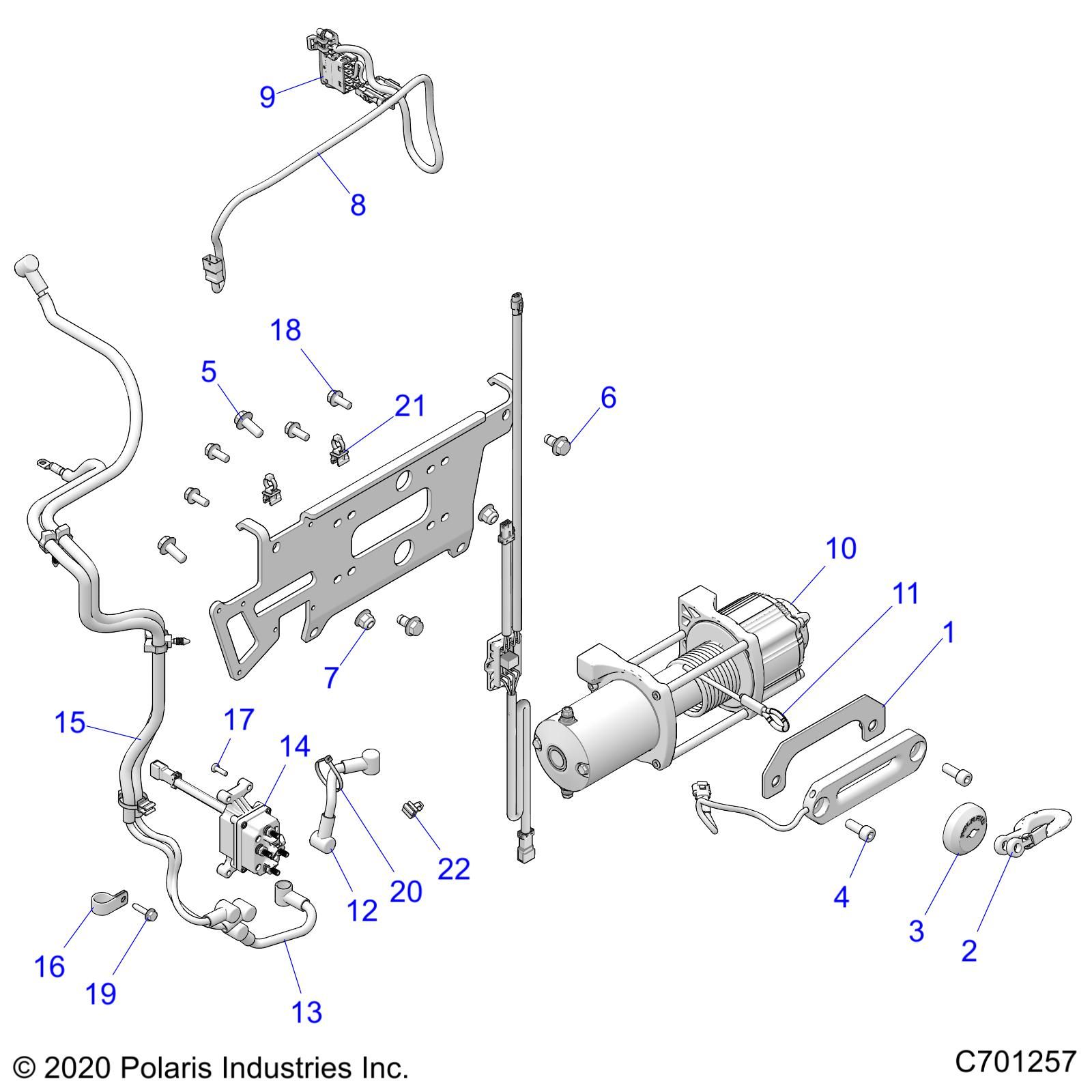 ACCESSOIRES TREUIL POUR RANGER XP 1000 EPS EUTRZUG 2021