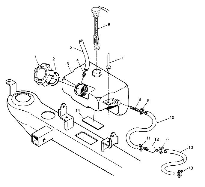 CARROSSERIE RESERVOIR DHUILE POUR SPORT 400L 1994