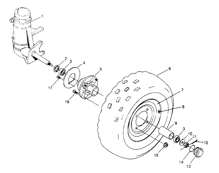 ROUES ROUE AVANT POUR SPORT 400L 1994
