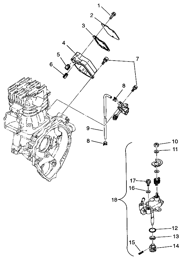 CARROSSERIE POMPE A HUILE POUR SCRAMBLER 4X4 1995