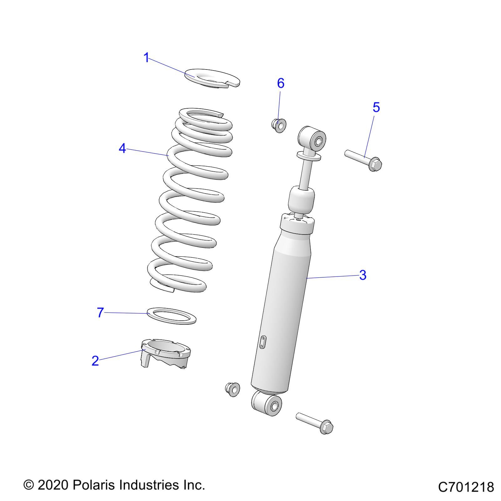 SUSPENSION FRONT SHOCK MOUNTING POUR RANGER XP 1000 EPS INTL 2022