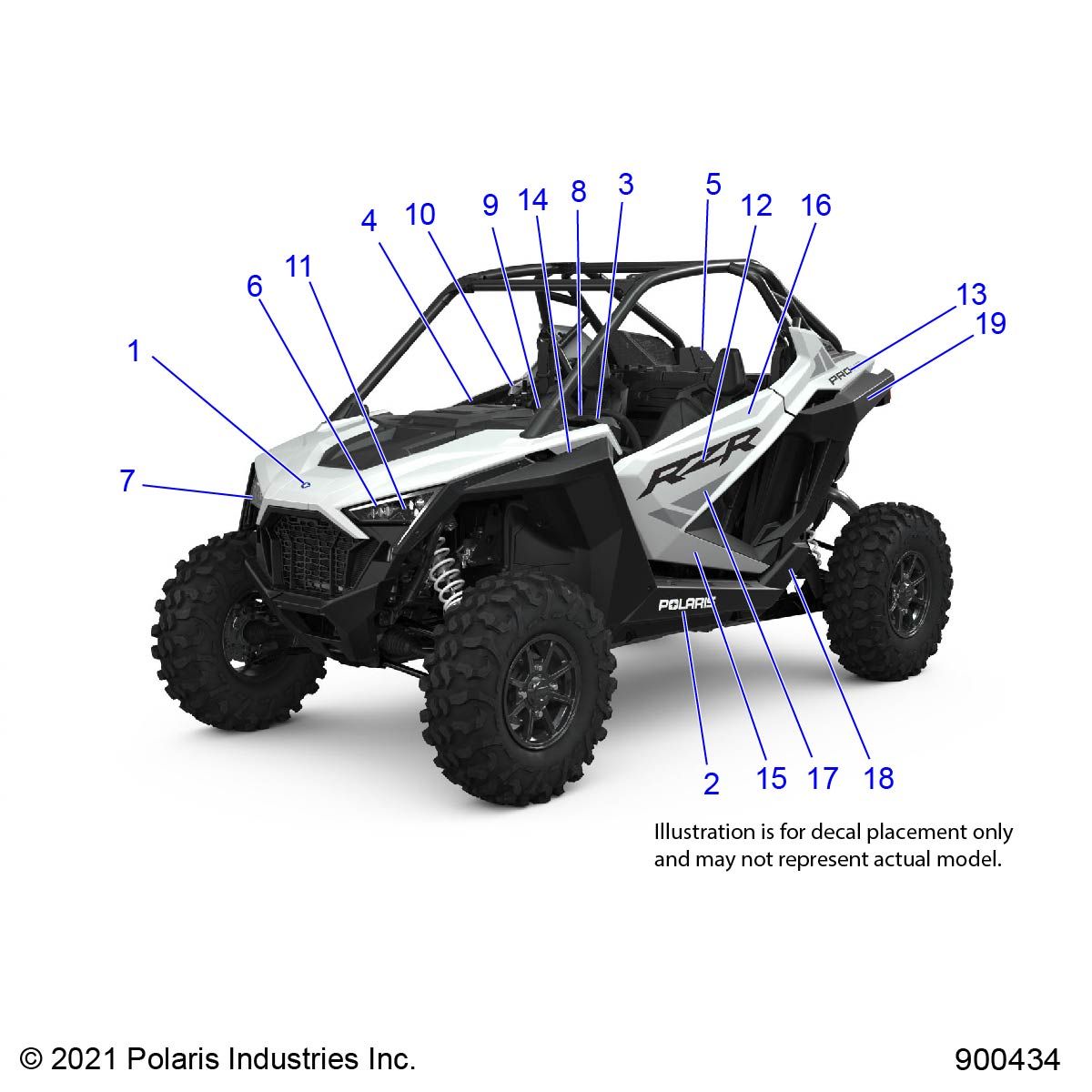 CARROSSERIE AUTOCOLLANTS POUR RZR 64 T OPT2 2022