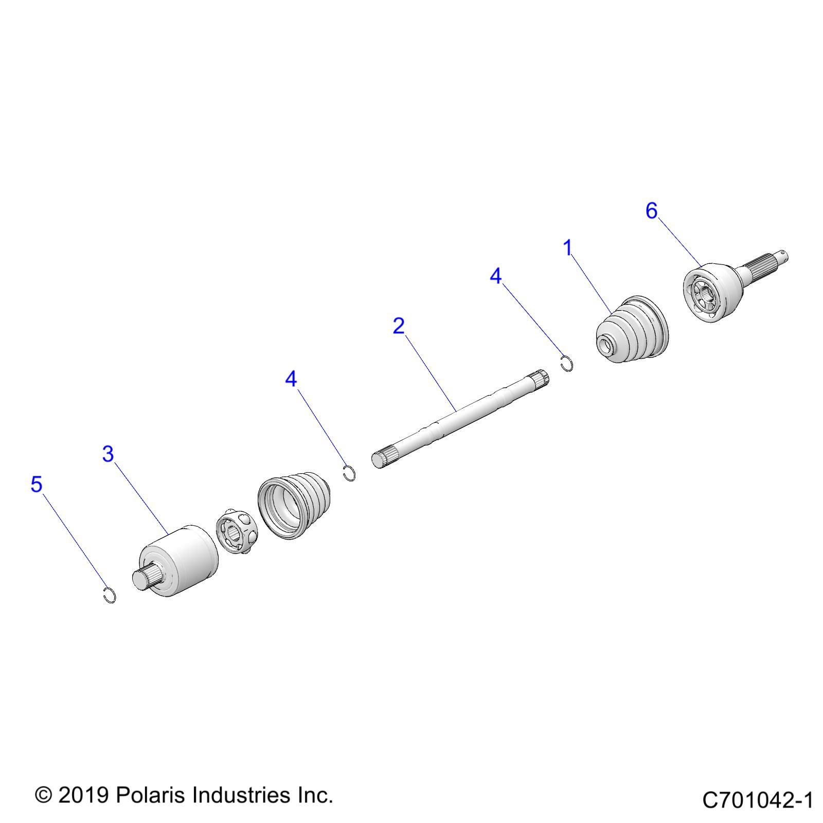 TRANSMISSION DEMI ARBRE ARRIERE POUR RZR TRAIL 570 2022