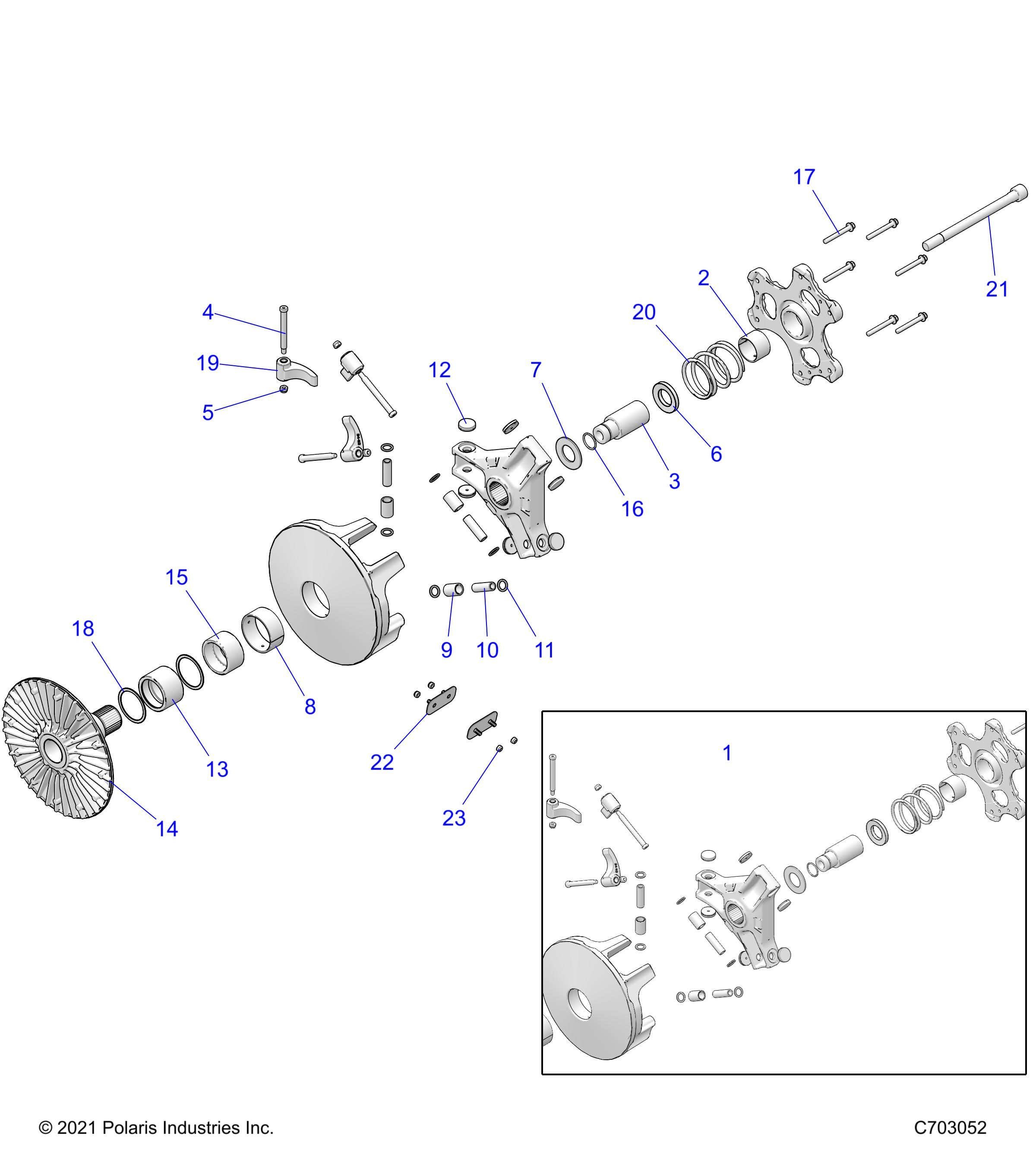 TRANSMISSION EMBRAYAGE PRIMAIRE POUR RZR 74 T MP RCR R01 2023