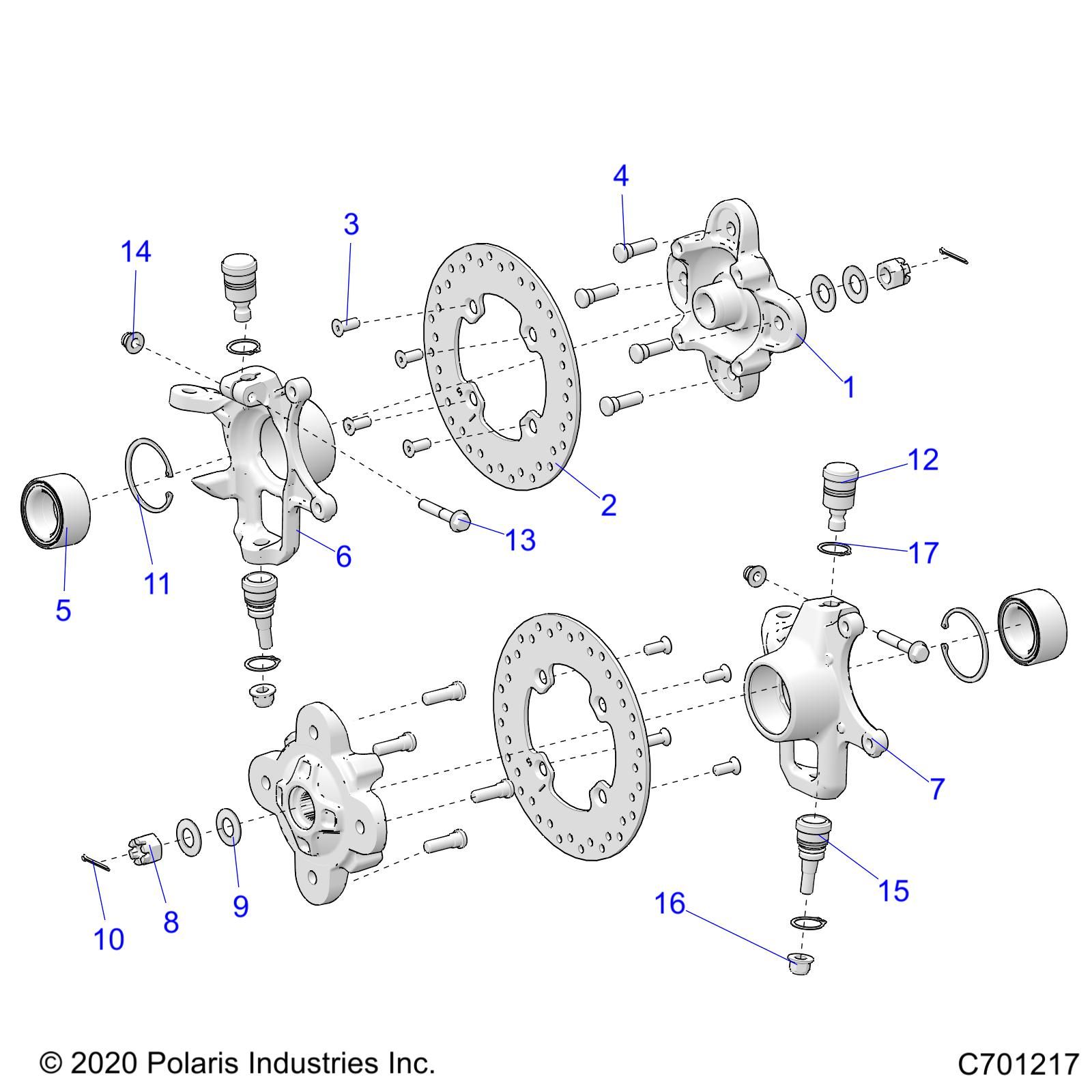 SUSPENSION FRONT HUB POUR RANGER XP 1000 EPS ISRL 2023