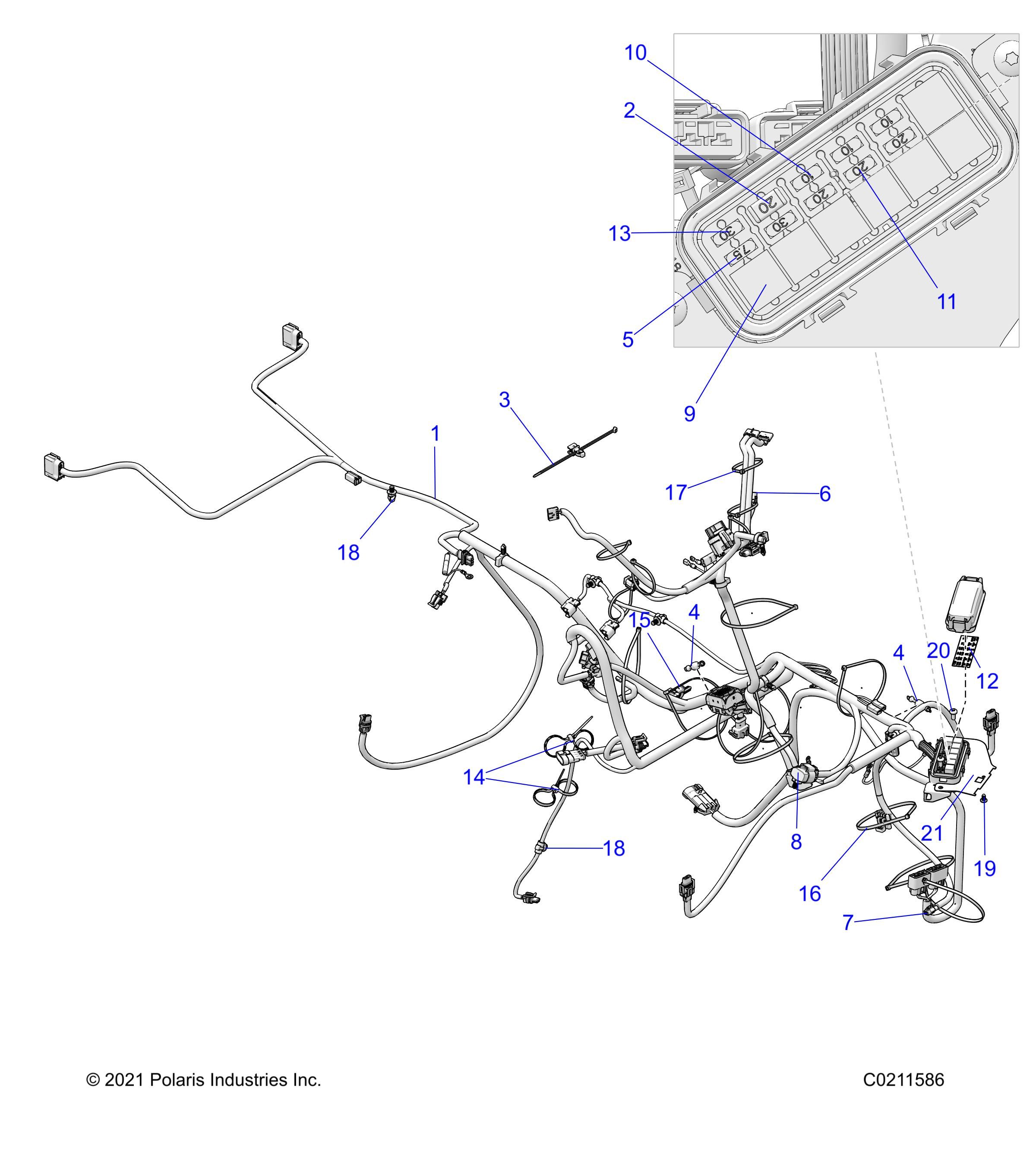 ELECTRIQUE FAISCEAU POUR SPORTSMAN TOURING 1000 48 49S 2023