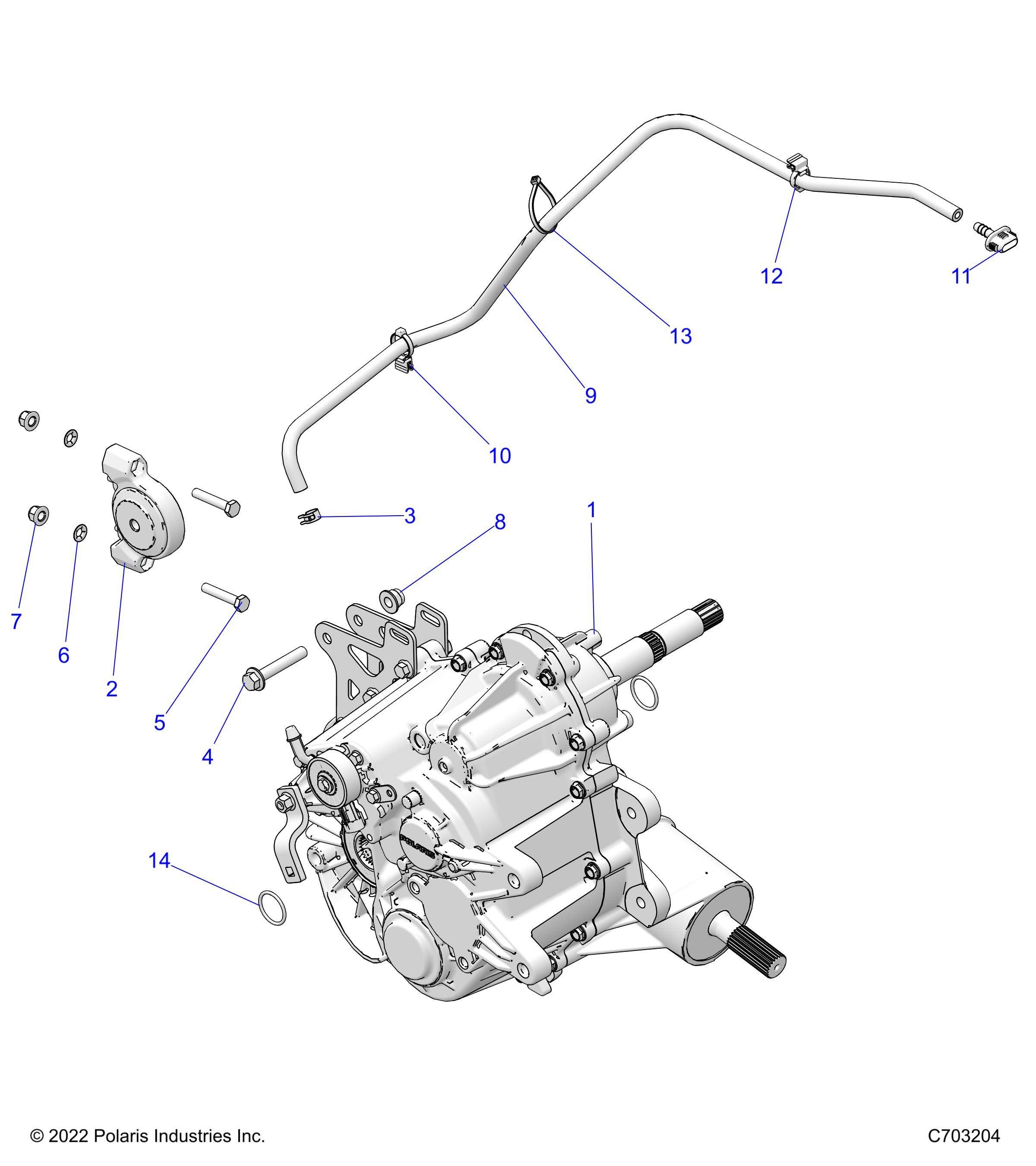 TRANSMISSION MONTAGE BOITE PRINCIPALE POUR RZR 900 TRAIL R02 2023