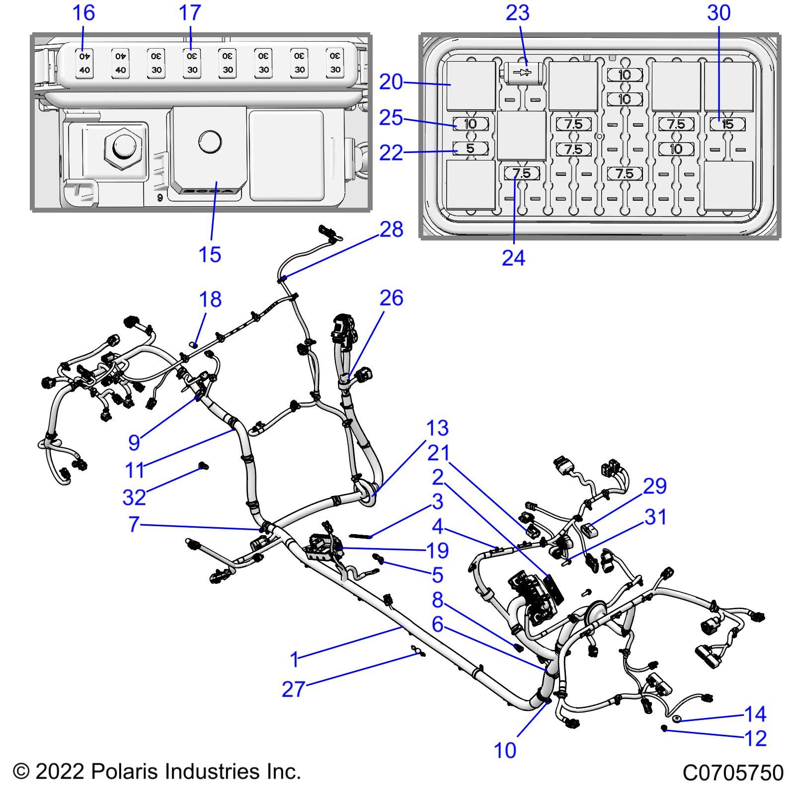 ELECTRICAL WIRE HARNESS CHASSIS ULTIMATE POUR RZR PRO XP PREMIUM 2022