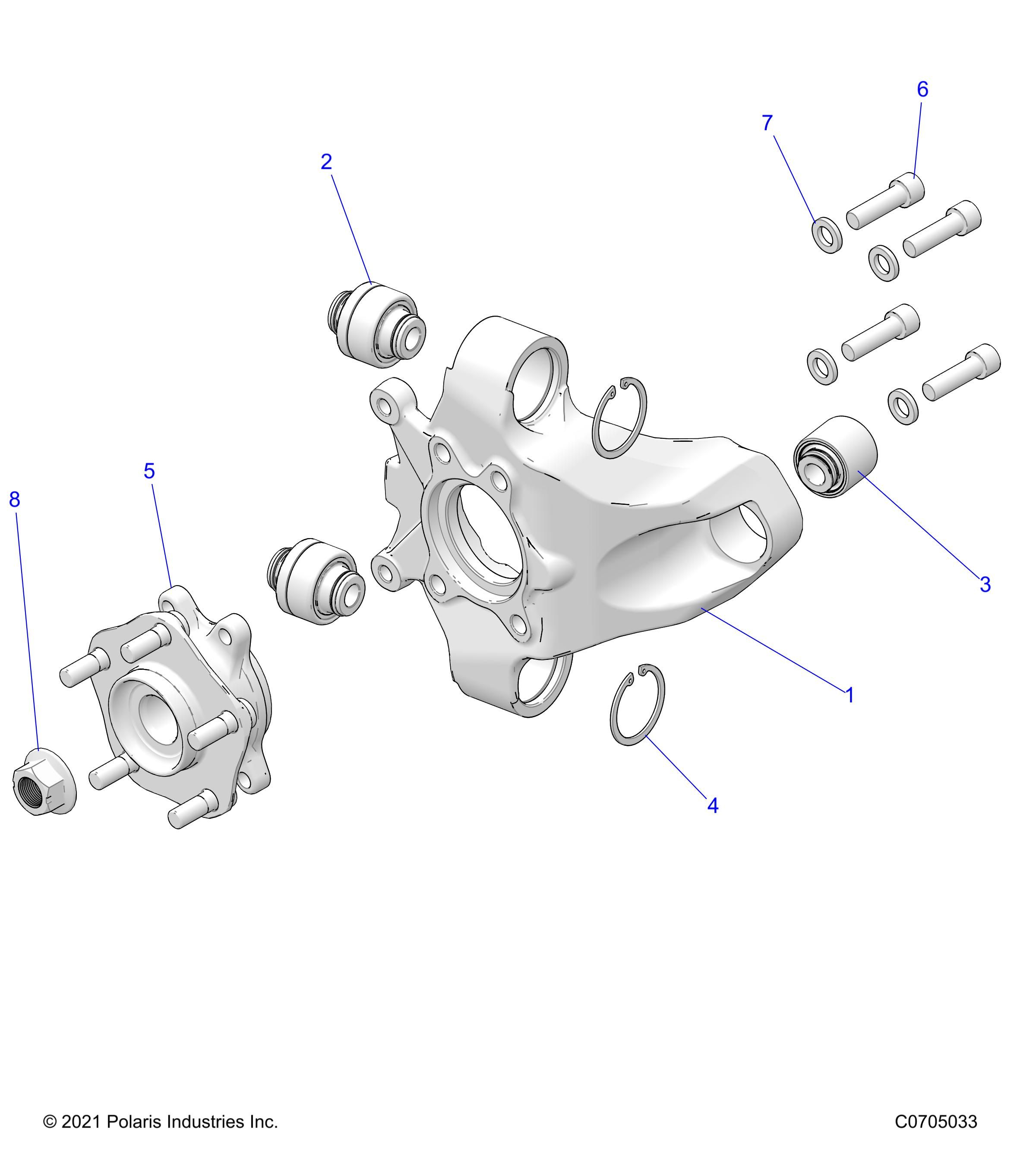 SUSPENSION REAR CARRIER AND HUB POUR RZR TURBO R 4 PREMIUM RC 2023