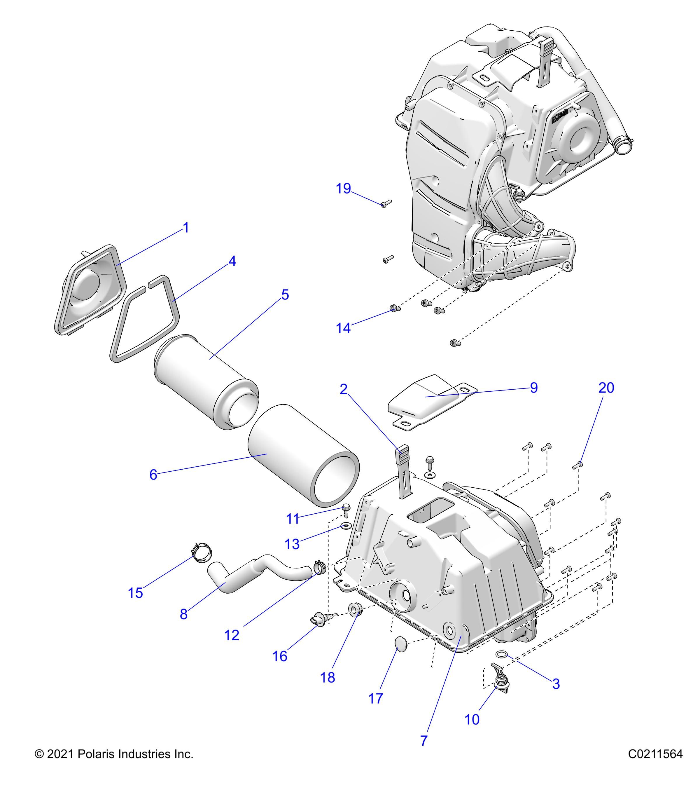 MOTEUR ADMISSION DAIR POUR SCRAMBLER 1000 55 EPS 3PC INTL R01 2022