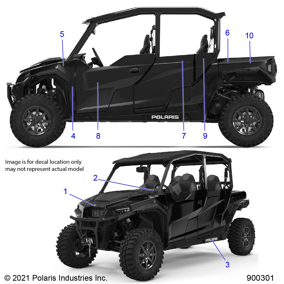 CARROSSERIE AUTOCOLLANTS POUR GENERAL 4 1000 DELUXE EU 2022